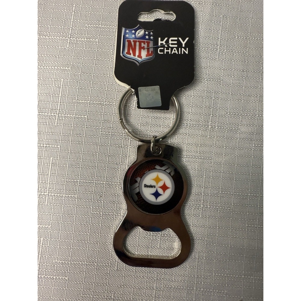 NFL Pittsburgh Steelers  Football Key Chain‎ And Bottle Opener NEW